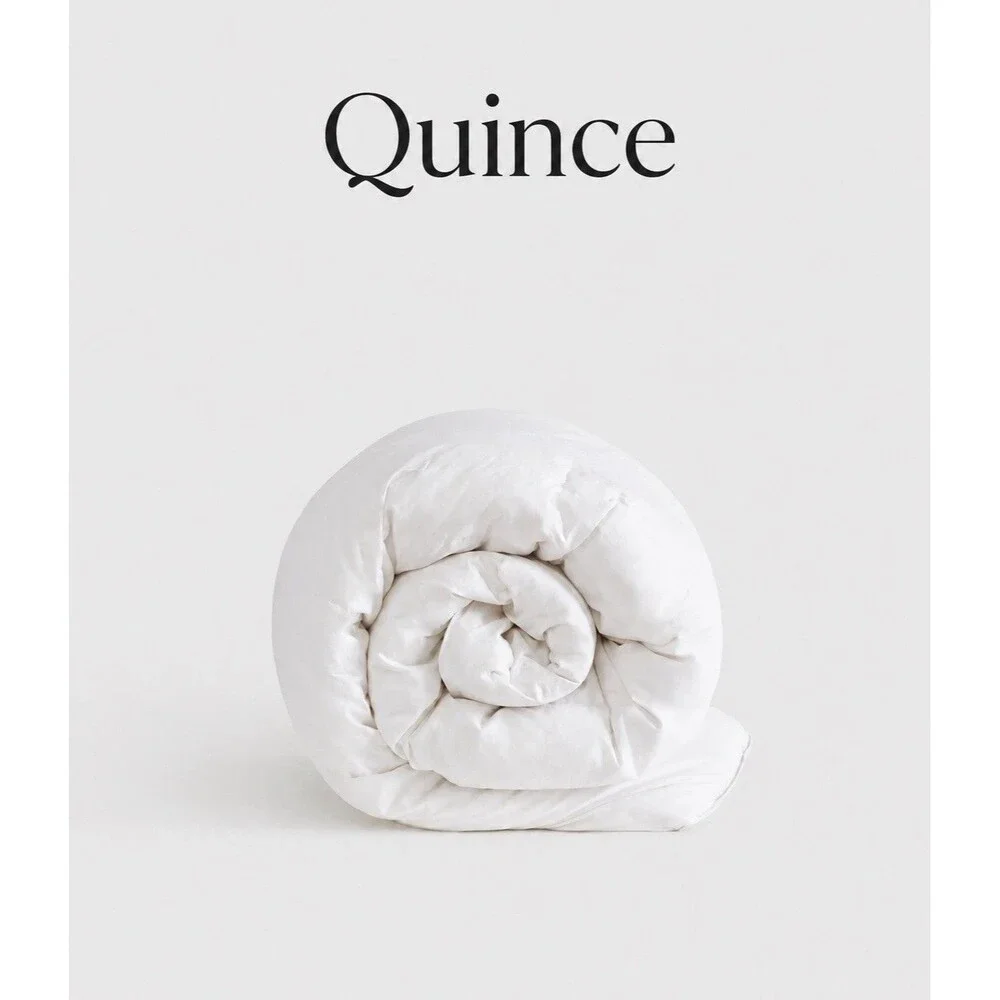Quince Full/ Queen Premium Down Alternative Comforter Duvet White $134 Retail